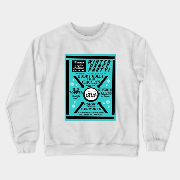 Buddy Holly Kenosha 4 Crewneck Sweatshirt by Vandalay Industries